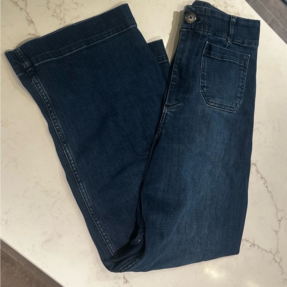 Pilcro Skipper Women's High Rise Jeans - Dark Blue, size 30